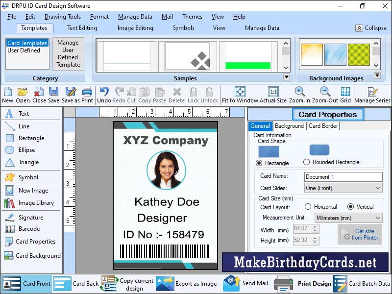 Captura de pantalla de Identity Card Creation Software