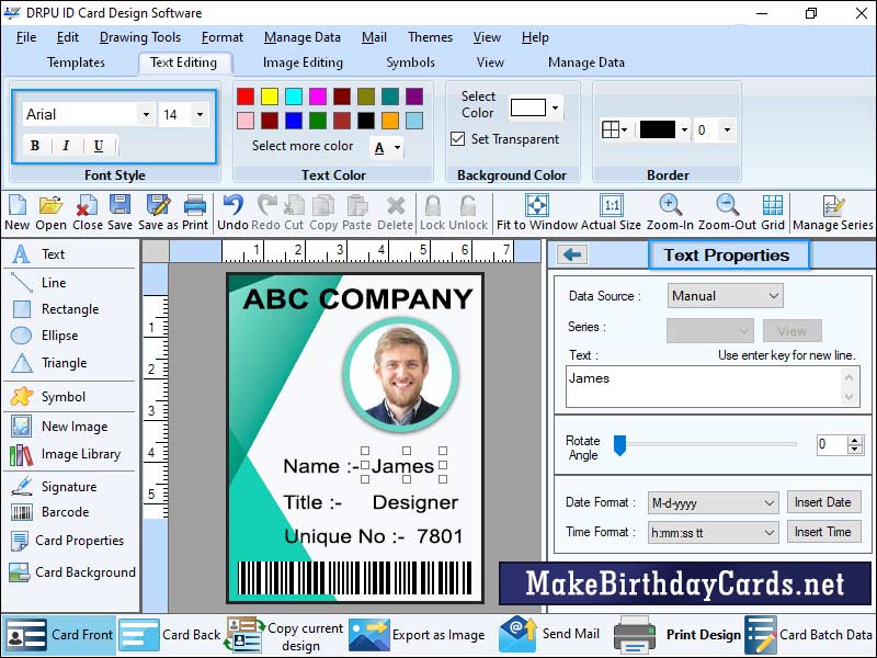 Captura de pantalla de Make ID Cards Online