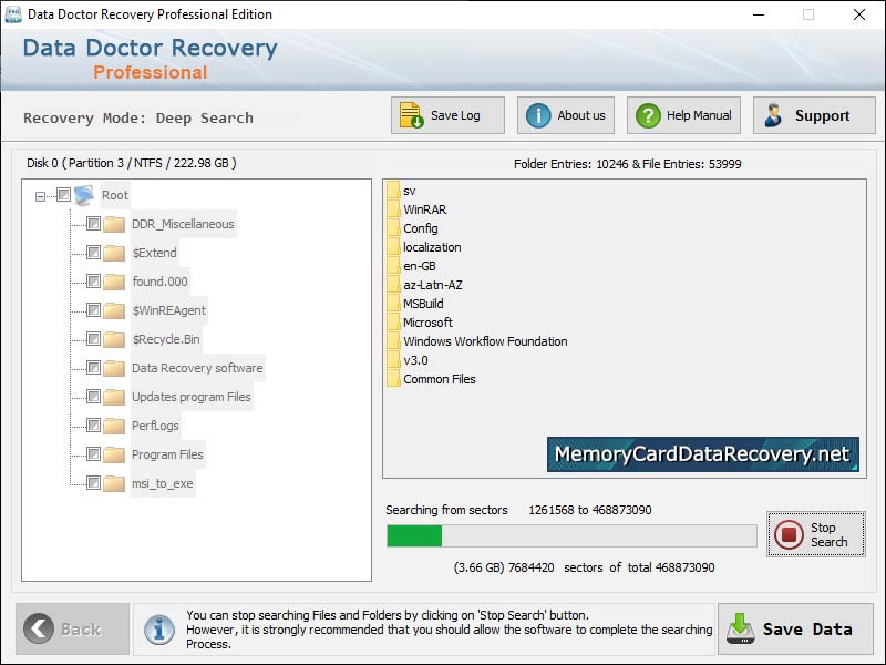 Captura de pantalla de Files Recovery Tool