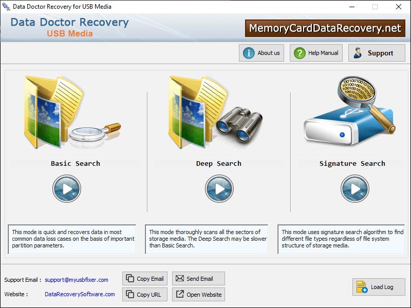 Captura de pantalla de USB Media Pictures Recovery Tool
