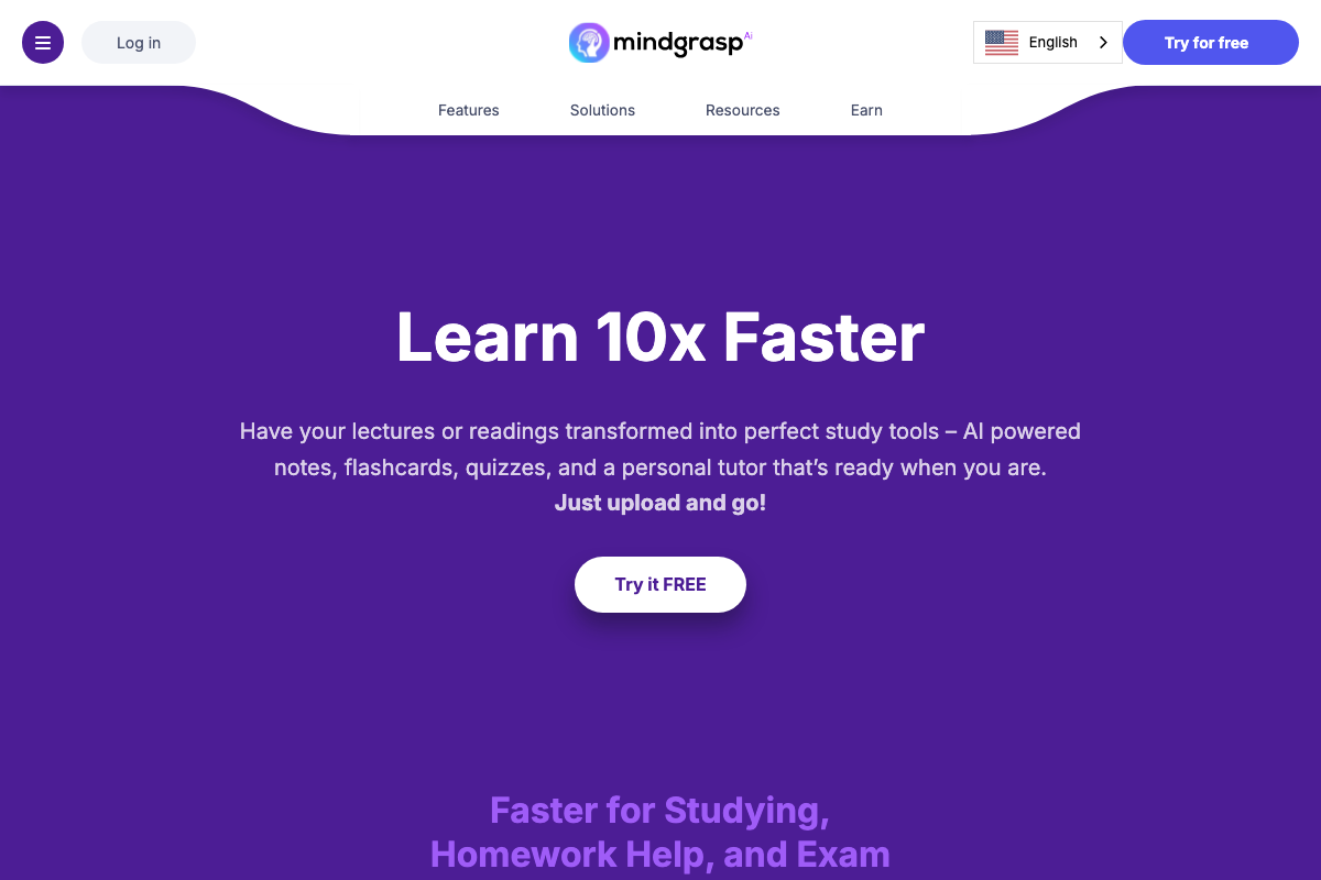 Captura de pantalla de Mindgrasp AI