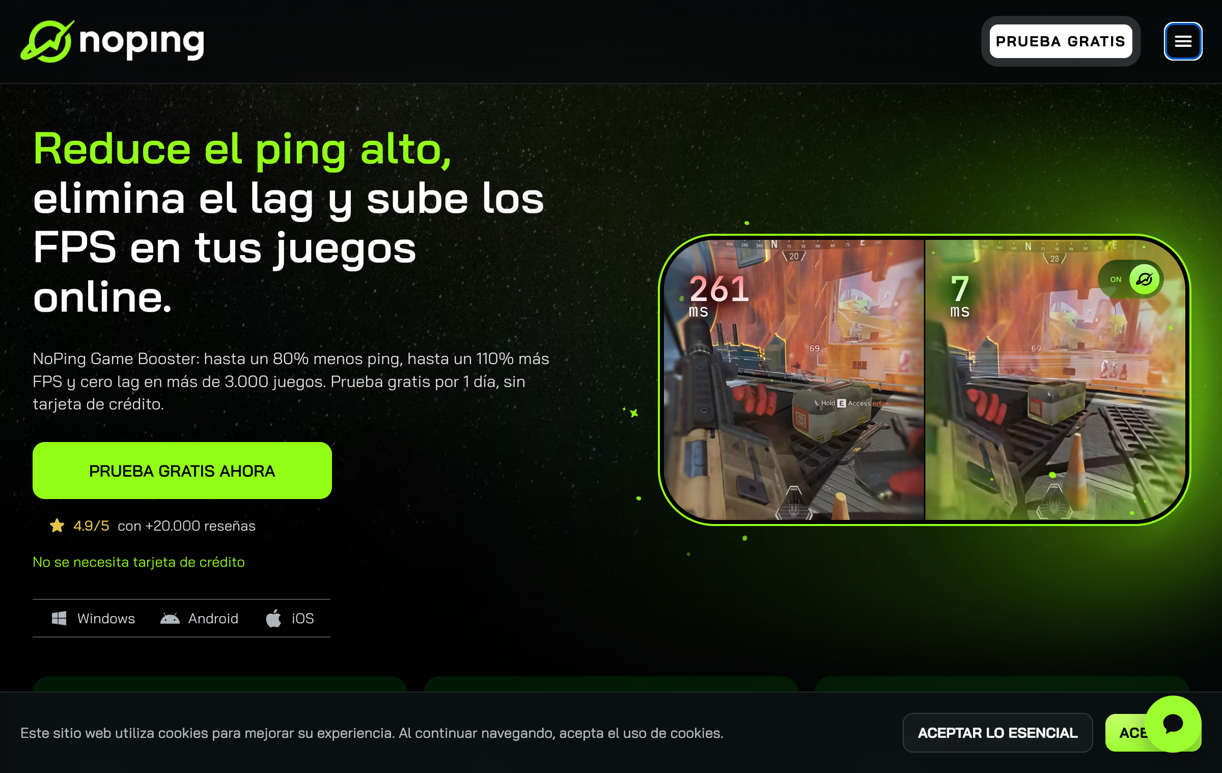 Captura de pantalla de NoPing