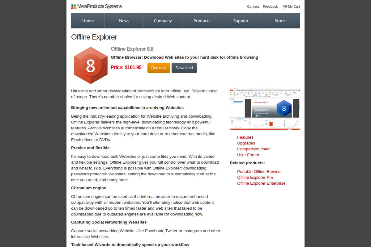Captura de Offline Explorer