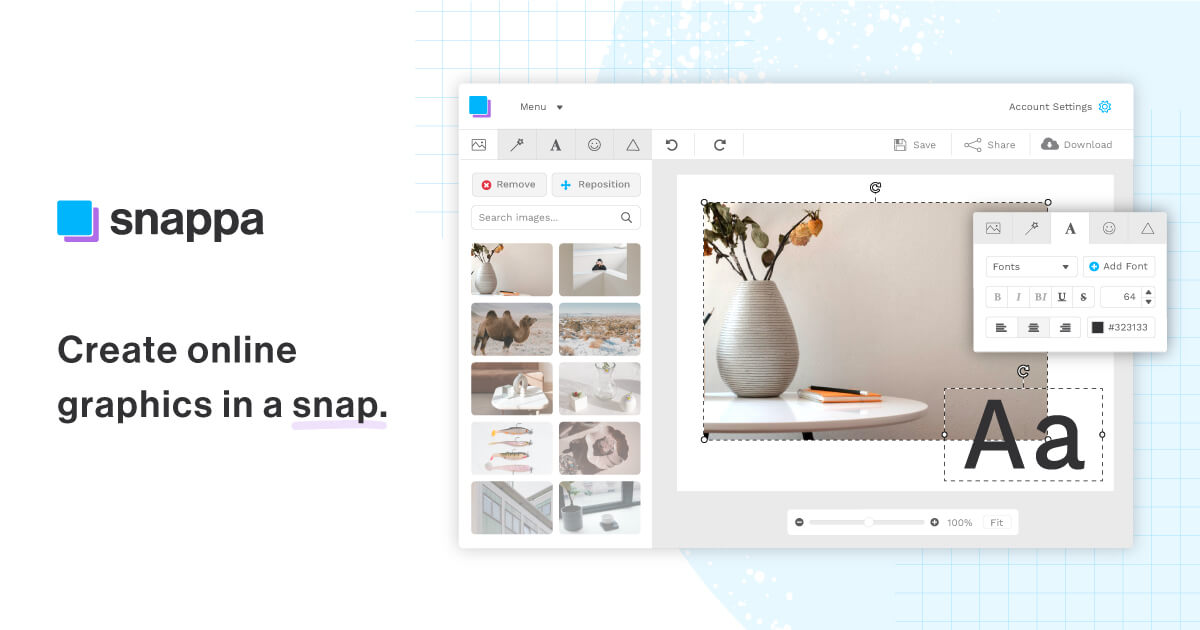 Captura de pantalla de Snappa