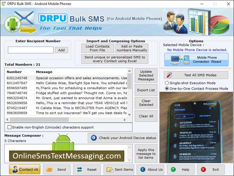Captura de pantalla de Online Bulk SMS Android