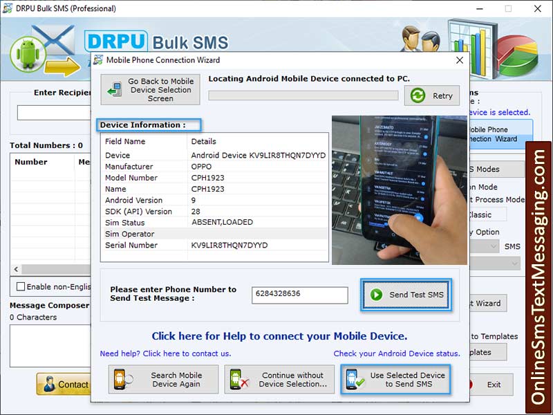 Captura de pantalla de Contact for Online Text Messaging