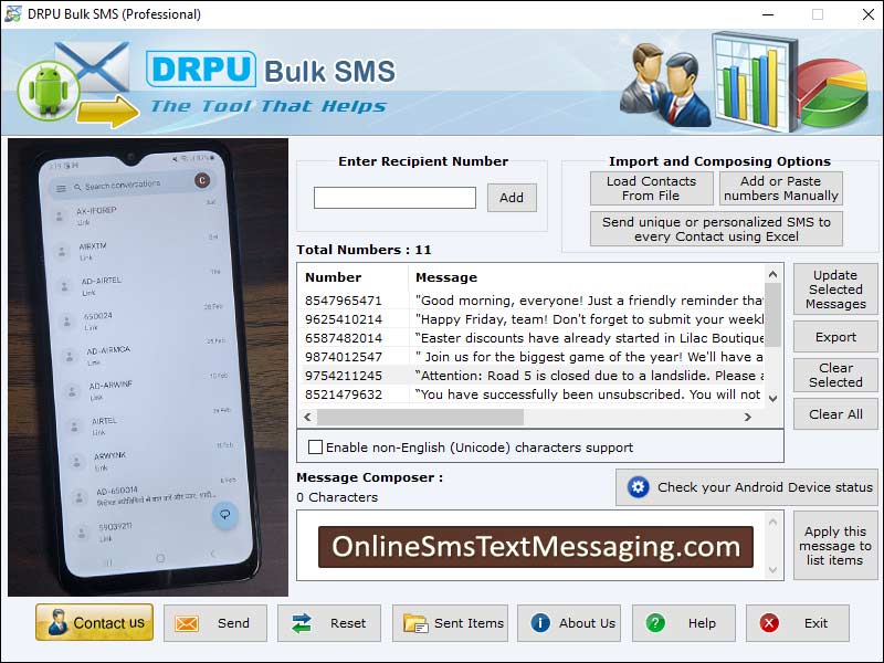 Captura de pantalla de Buy Online Bulk SMS