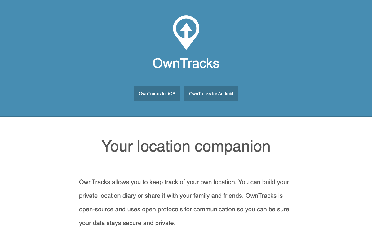 Captura de pantalla de OwnTracks