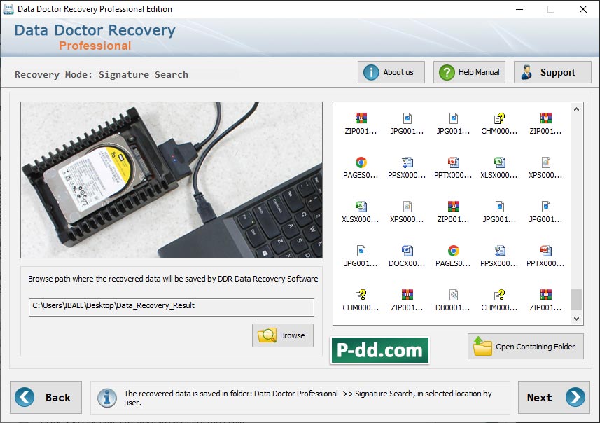 Captura de pantalla de Windows Files Recovery Software