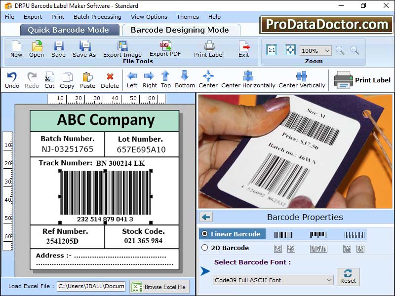 Captura de pantalla de Barcode Inventory Software