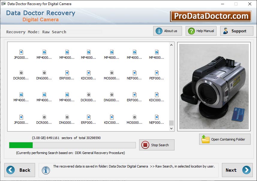 Captura de pantalla de Recover Damaged Camera Photos