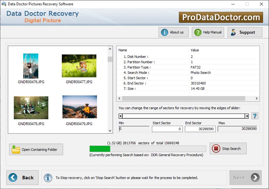 Captura de pantalla de DDR - Photo Recovery Software