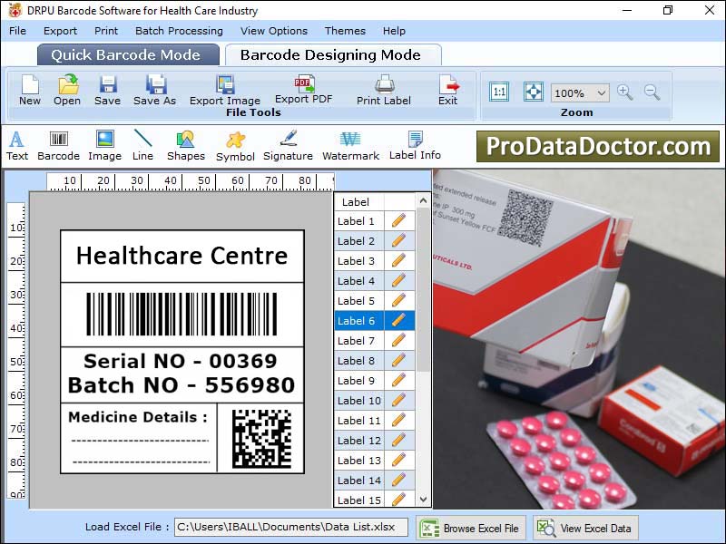 Captura de pantalla de Barcode for Medical Equipments