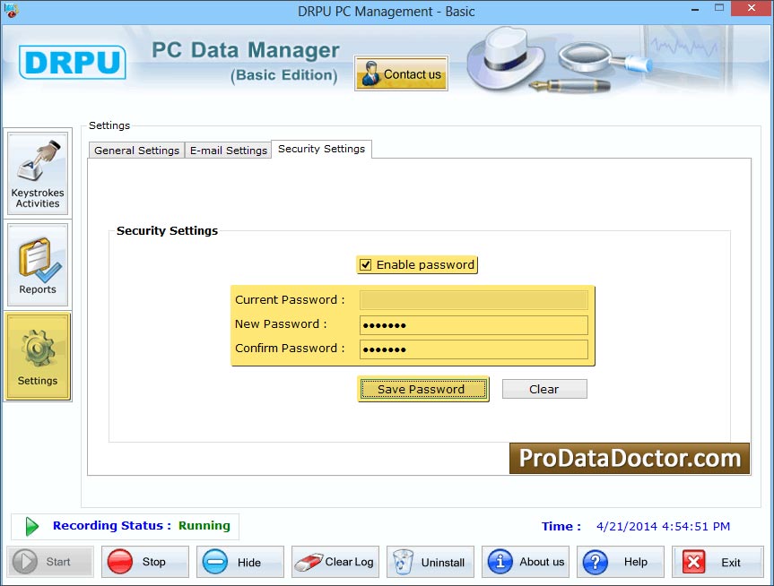 Captura de pantalla de Best Keylogger Software