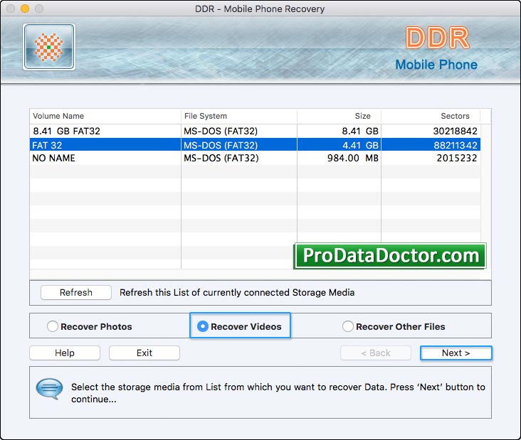 Captura de pantalla de Mobile Phone Mac Recover Files