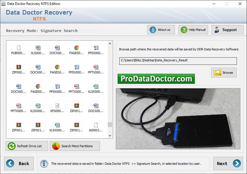 Captura de pantalla de Deleted NTFS Files Recovery