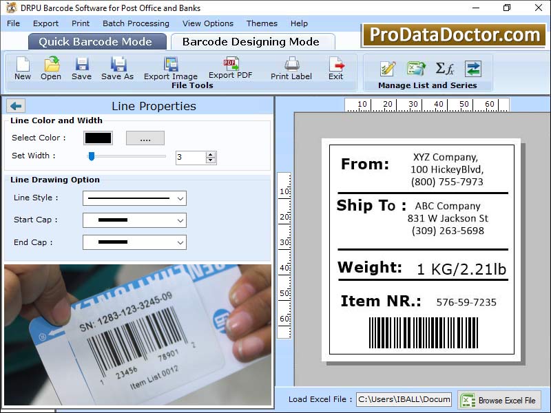 Captura de pantalla de Barcode Generator for Post Office Bank