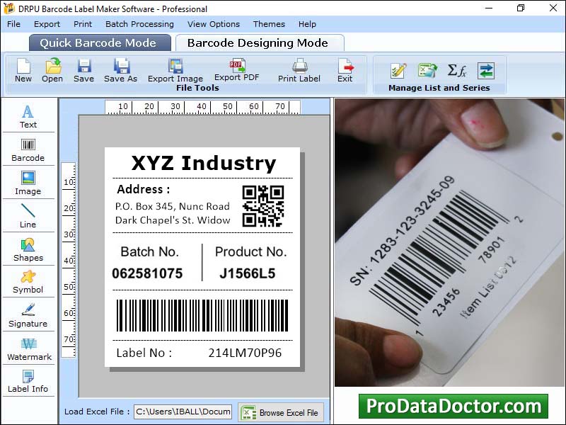 Captura de pantalla de Barcode Label Maker
