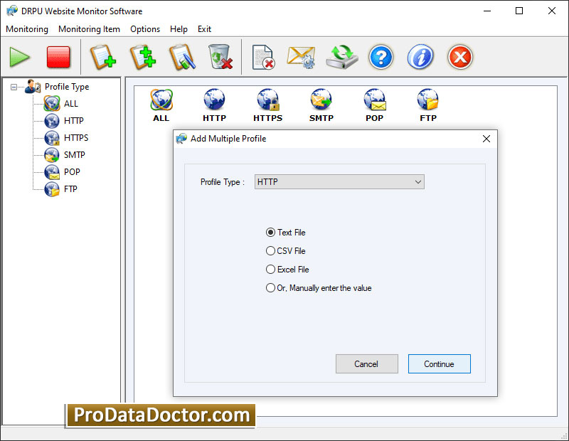 Captura de pantalla de Web Server Monitor