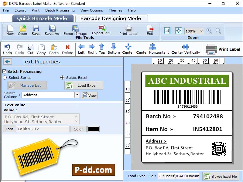 Captura de pantalla de Barcode Label Software