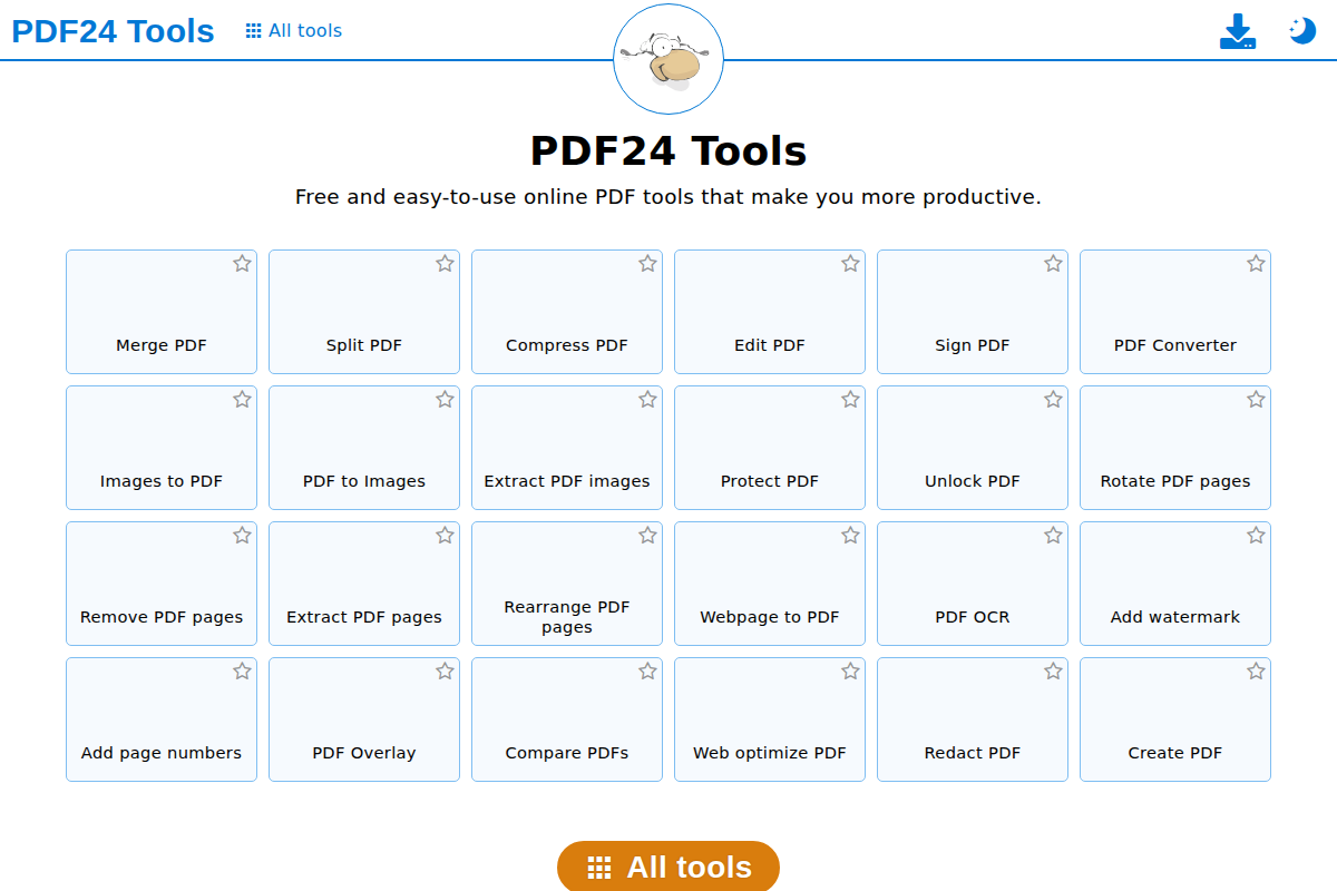 Captura de PDF24 Tools