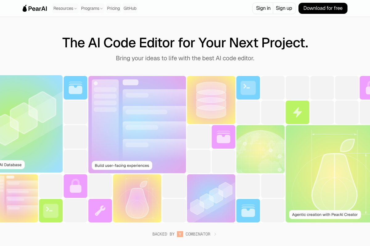 Captura de pantalla de PearAI