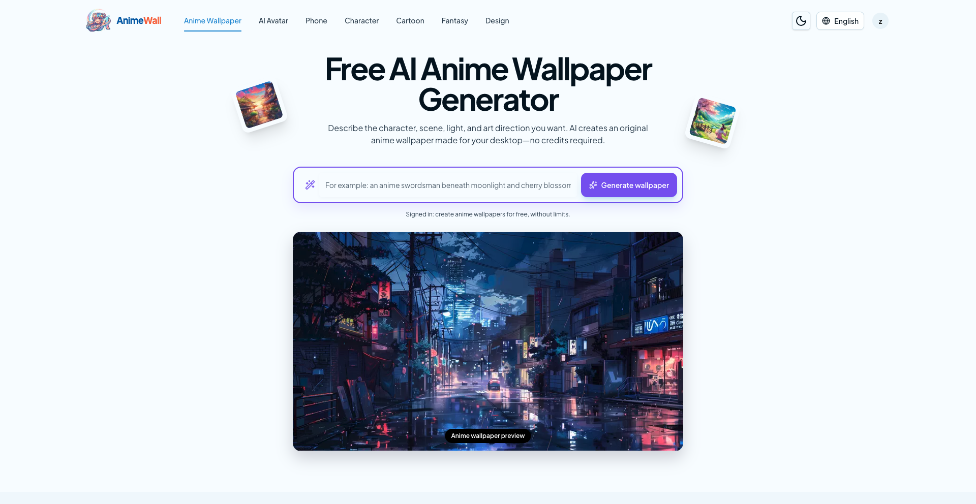 AI Anime Wallpaper Generator – Free HD |