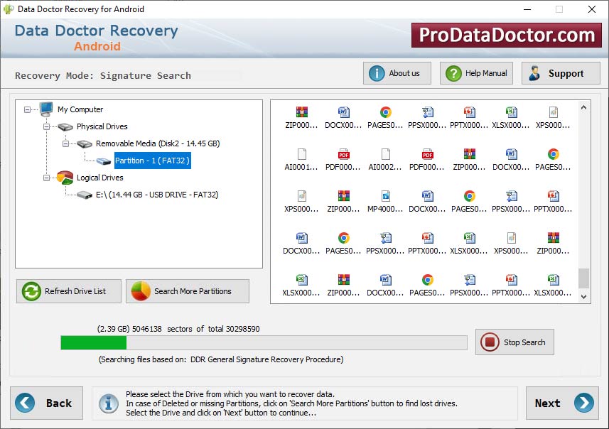 Captura de pantalla de Data Recovery Android Devices