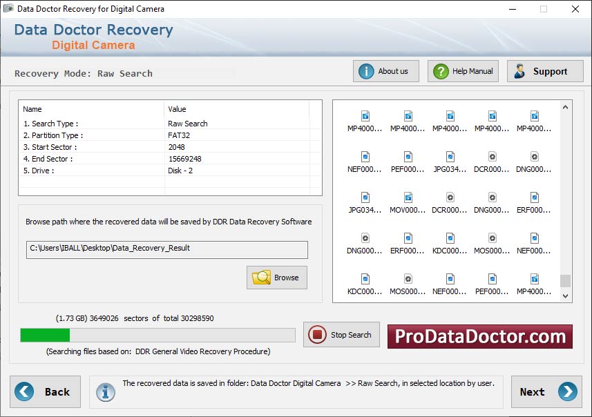 Captura de pantalla de Camera Pictures Recovery