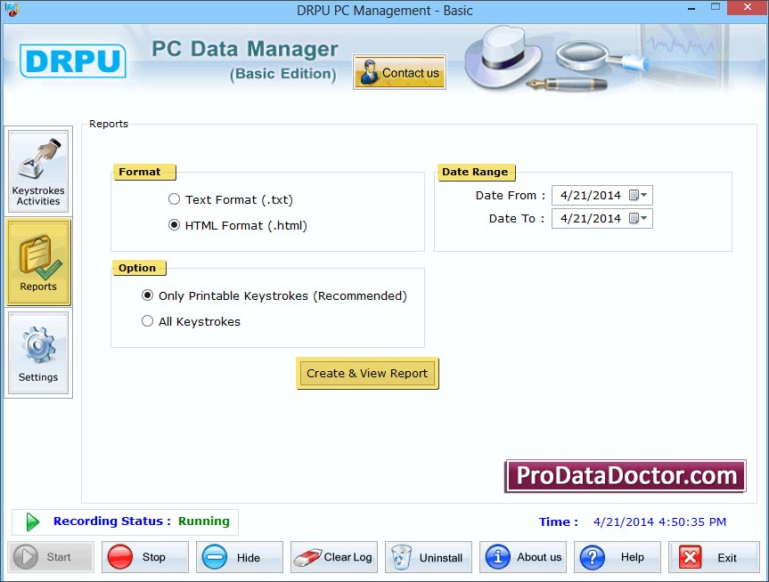 Captura de pantalla de Keylogger Tool Download