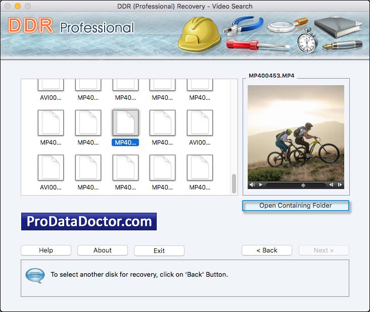 Captura de pantalla de DDR Mac Data Recovery Software