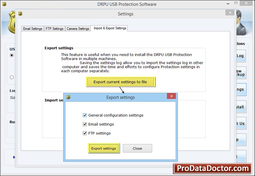 Captura de pantalla de USB Data Protection Tool