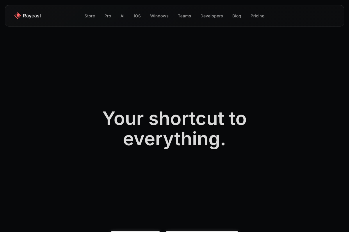 Captura de pantalla de Raycast