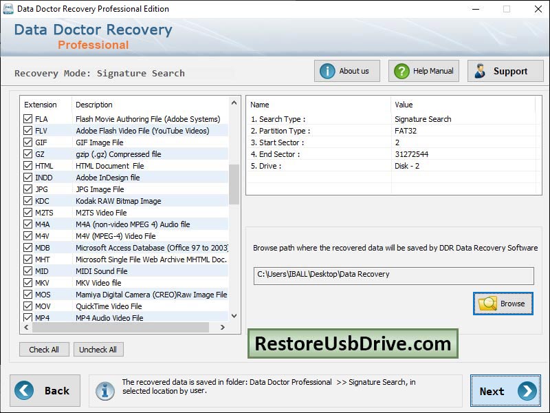 Captura de pantalla de Hard Drive Data Recovery