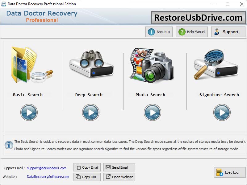 Captura de pantalla de USB Drive Recovery