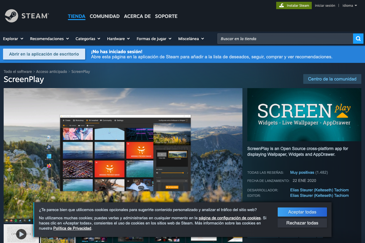Captura de pantalla de ScreenPlay