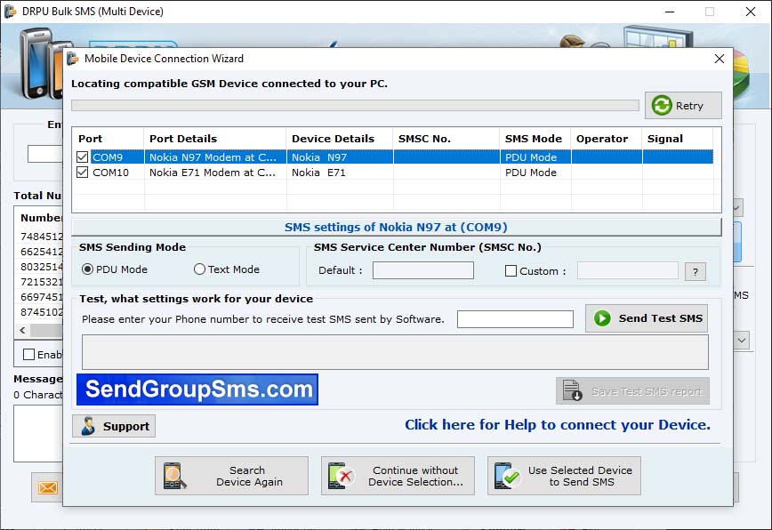 Captura de pantalla de Bulk SMS Programs