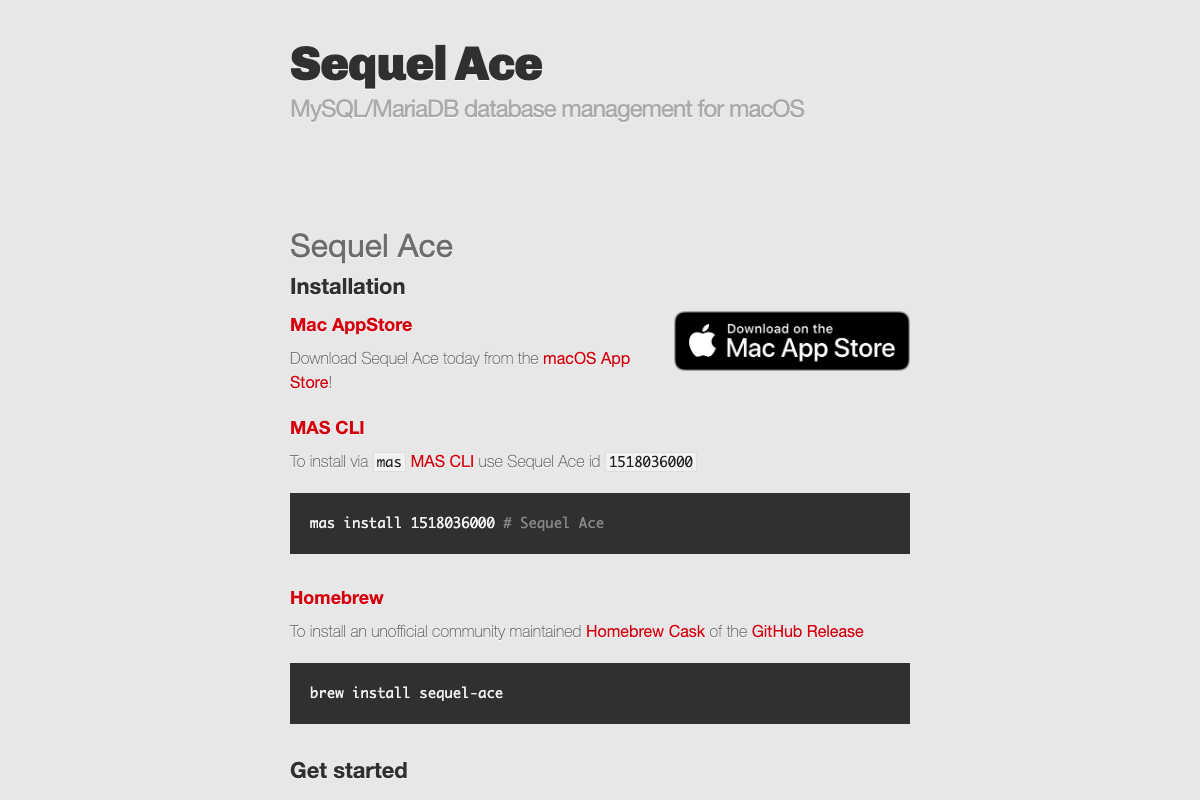Captura de pantalla de Sequel Ace