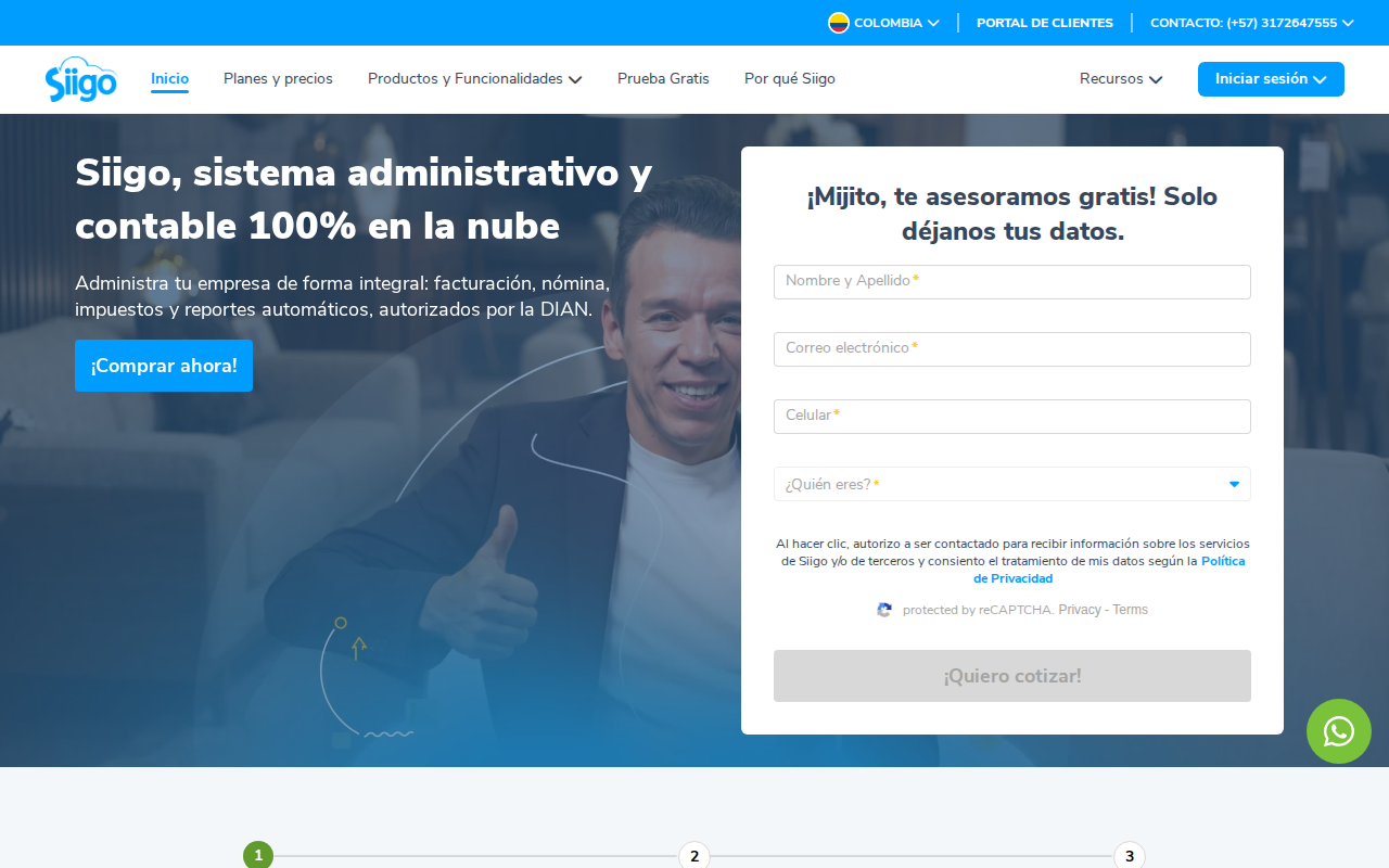 Captura de pantalla de Siigo