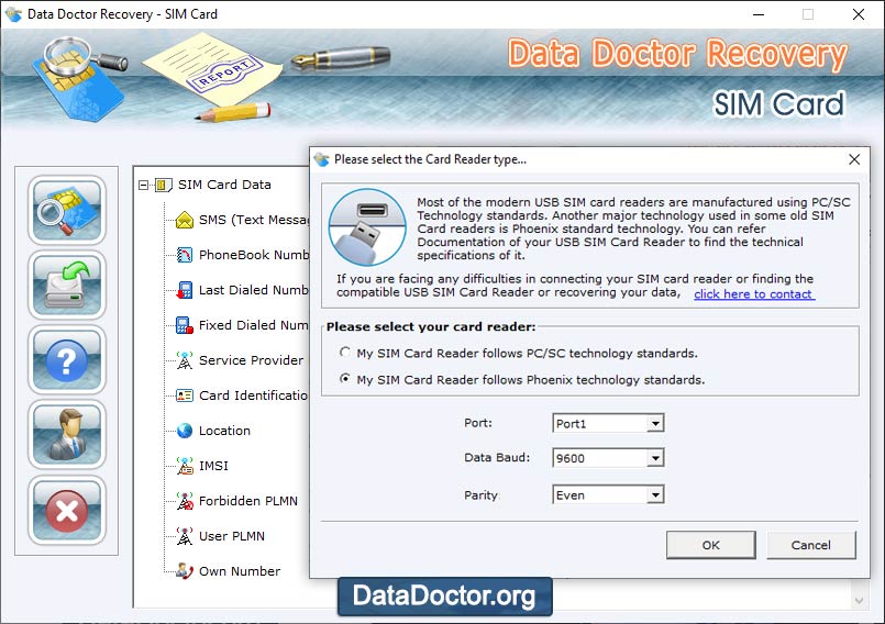 Captura de pantalla de Sim Card Recovery