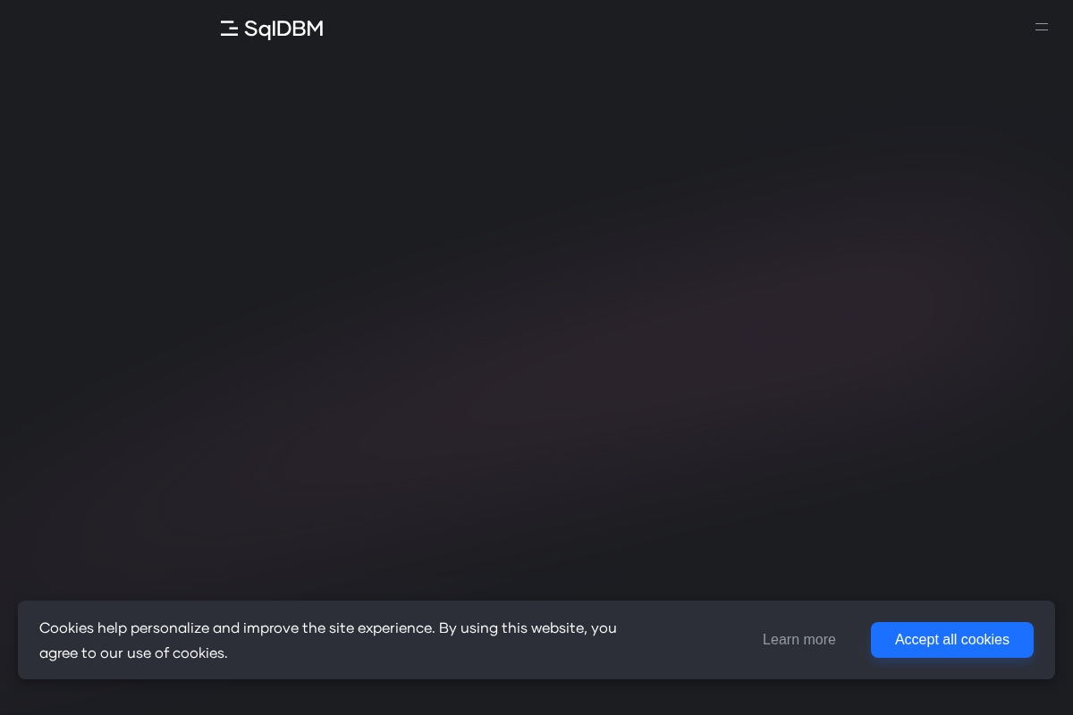 Captura de pantalla de SQLDBM