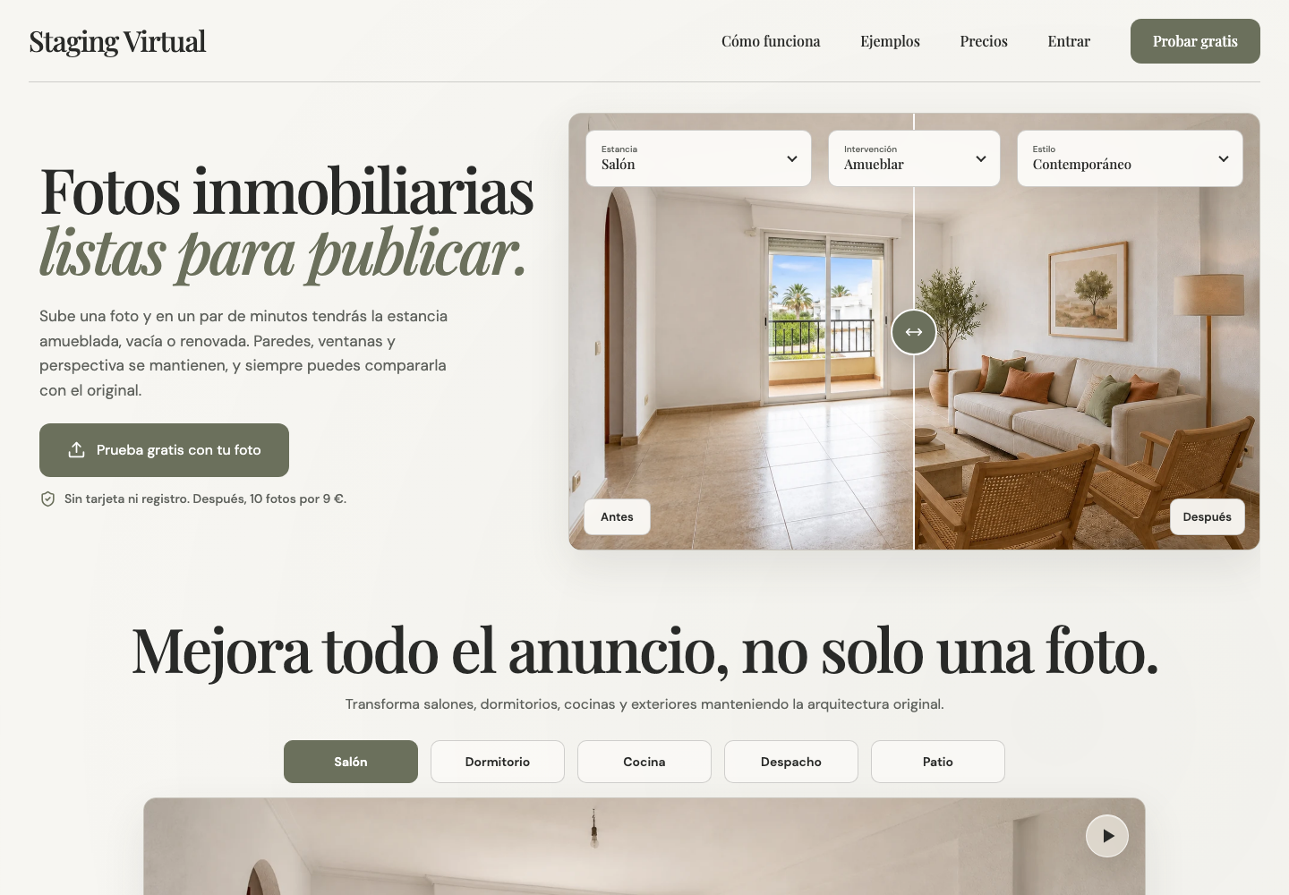 Captura de pantalla de Staging Virtual