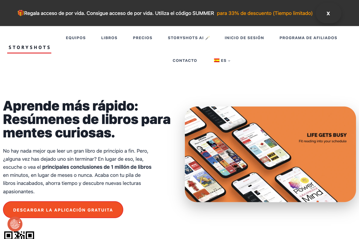 Captura de StoryShots FREE Book Summaries