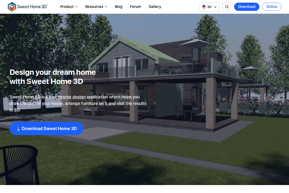 Captura de pantalla de Sweet Home 3D