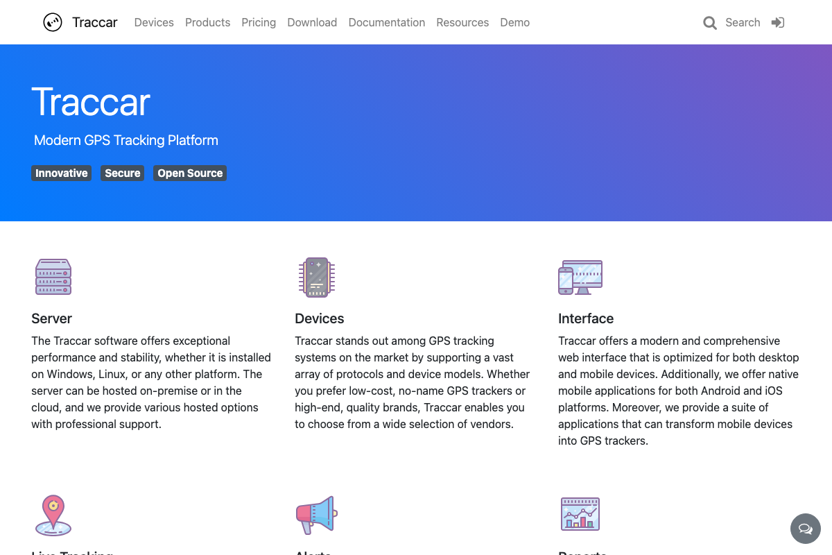 Captura de pantalla de Traccar