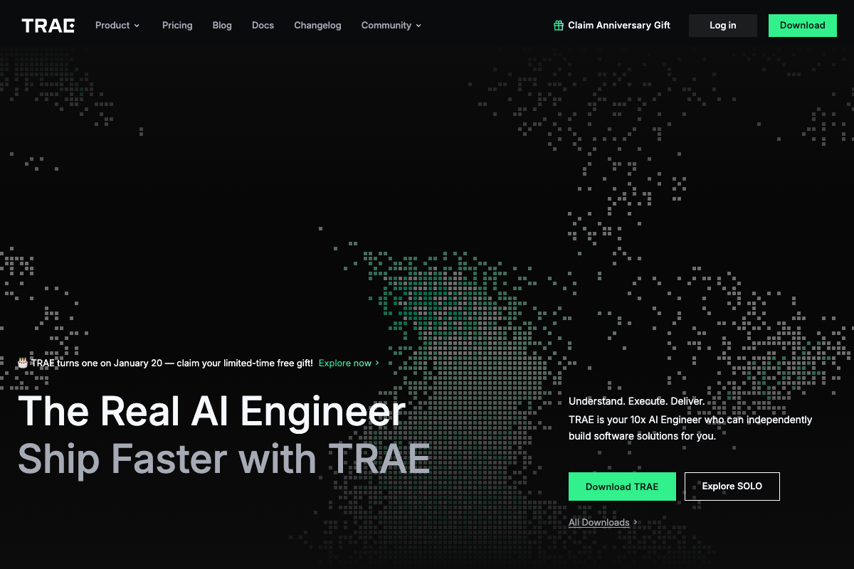 Captura de pantalla de Trae