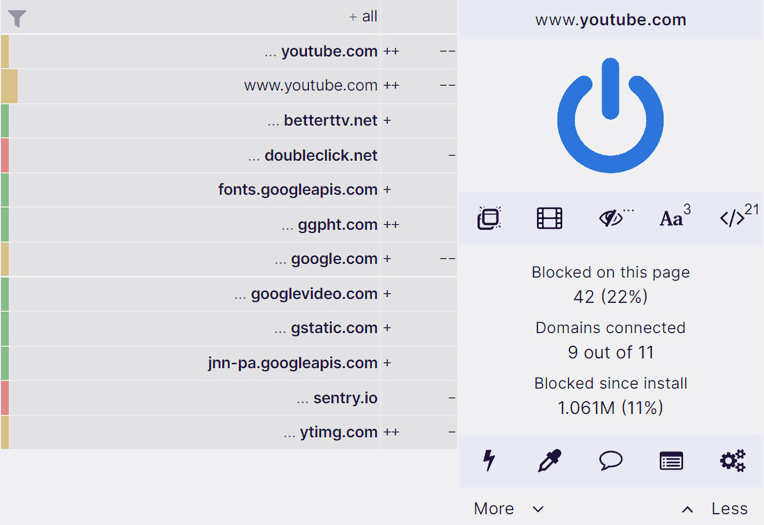 Captura de uBlock Origin