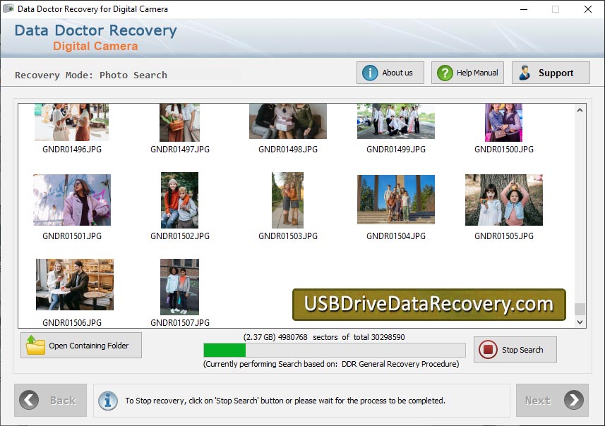 Captura de pantalla de Recover Digital Camera Pictures