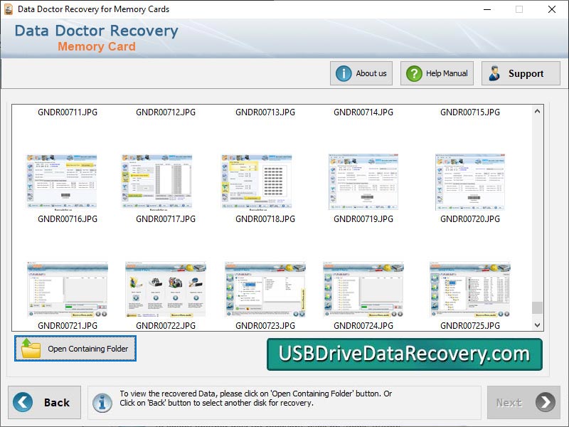 Captura de pantalla de Card Data Recovery Software