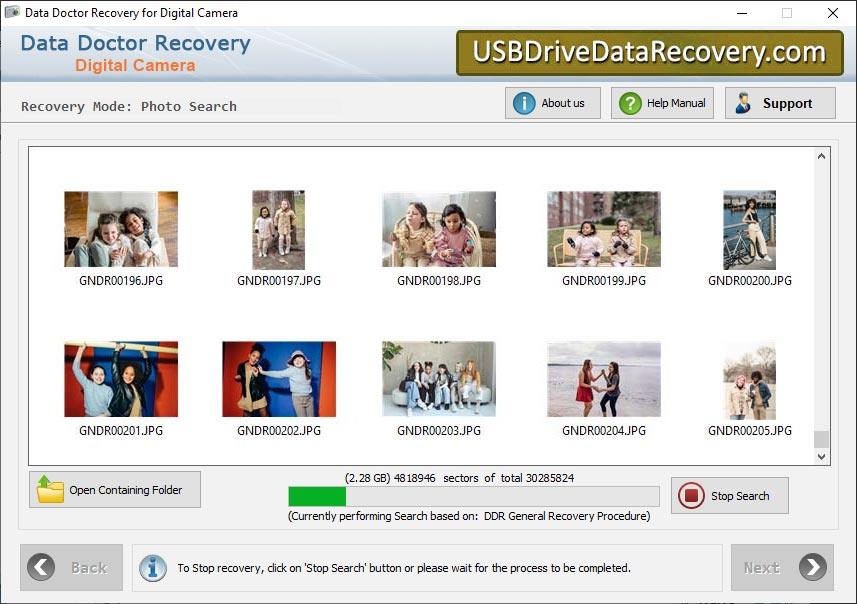 Captura de pantalla de Card Data Recovery Software